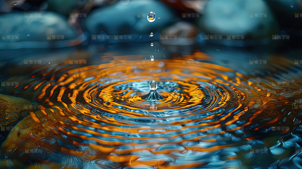 水滴 河流 波纹 纹理 湖 背景