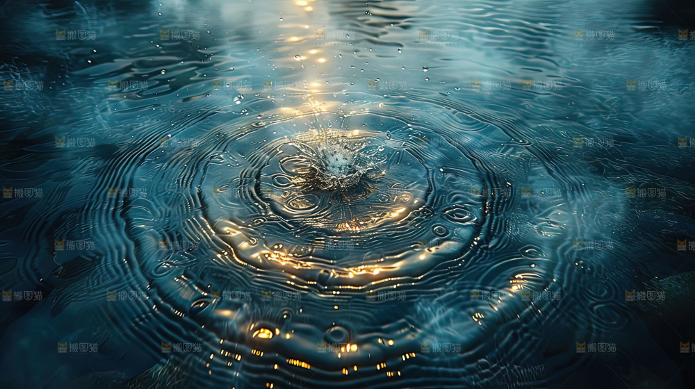 水滴 河流 波纹 纹理 湖 背景