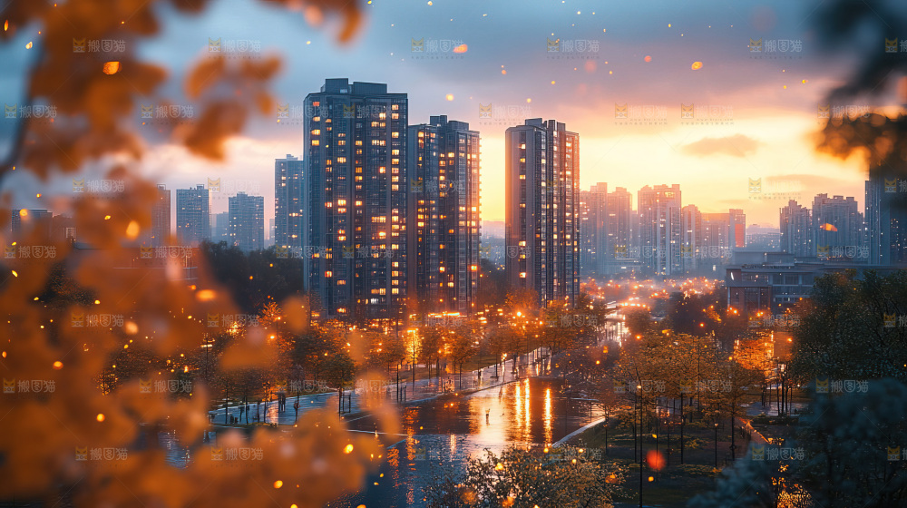 建筑都市风景房地产现代发展