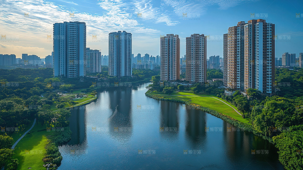 建筑都市风景房地产现代发展
