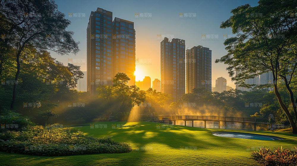 建筑都市风景房地产现代发展