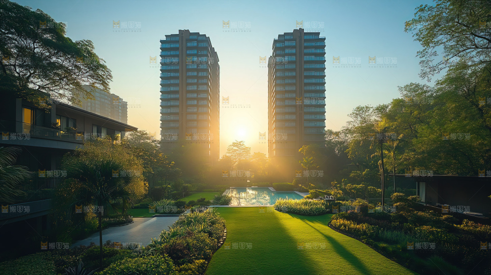 建筑都市风景房地产现代发展
