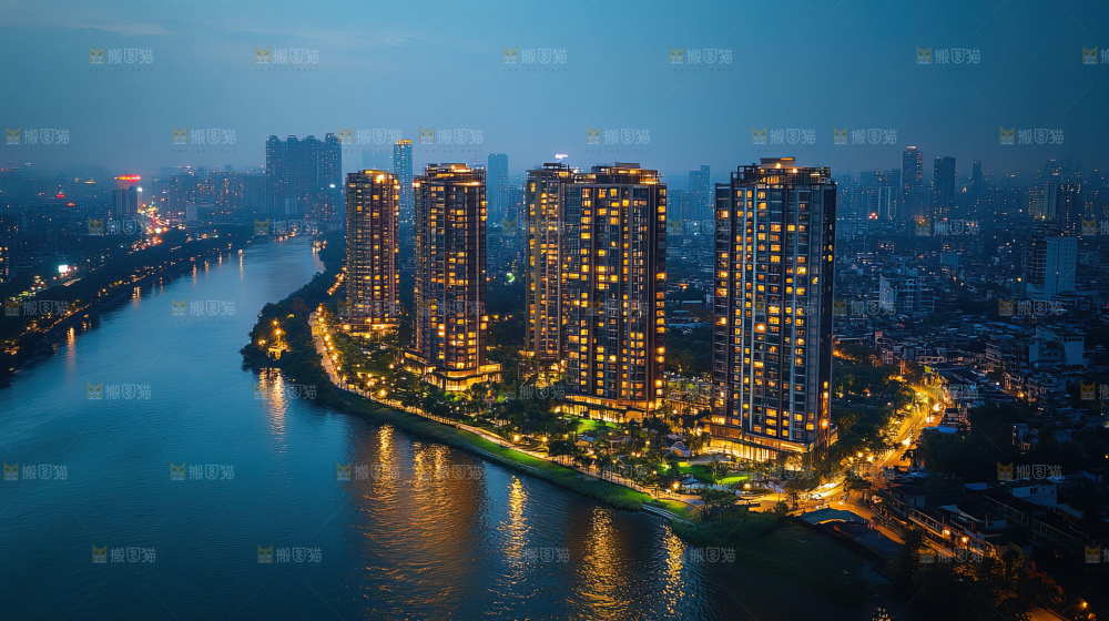 建筑都市风景房地产现代发展