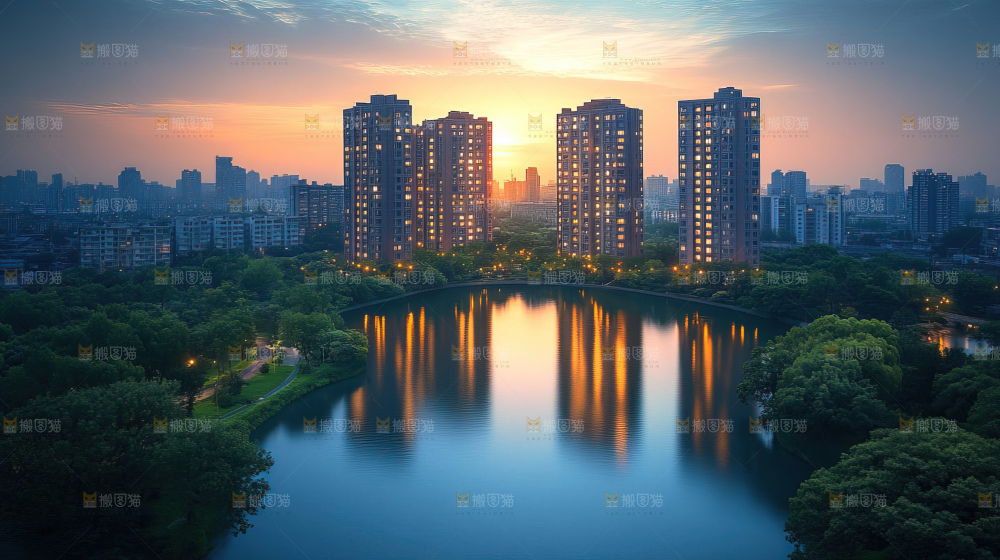 建筑都市风景房地产现代发展