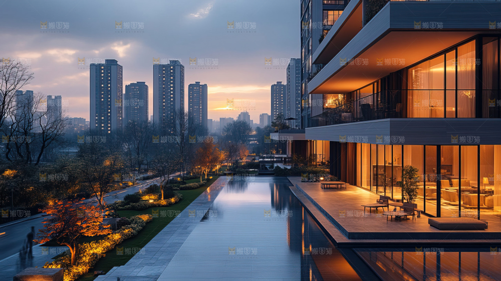 建筑都市风景房地产现代发展