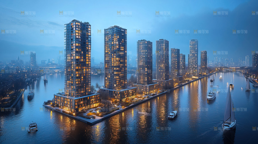 建筑都市风景房地产现代发展
