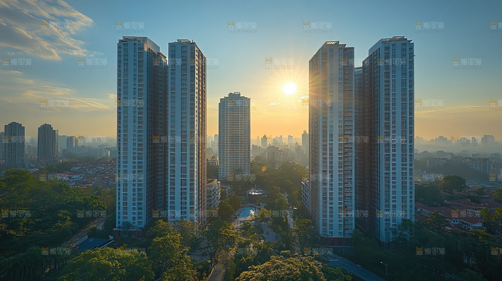 建筑都市风景房地产现代发展