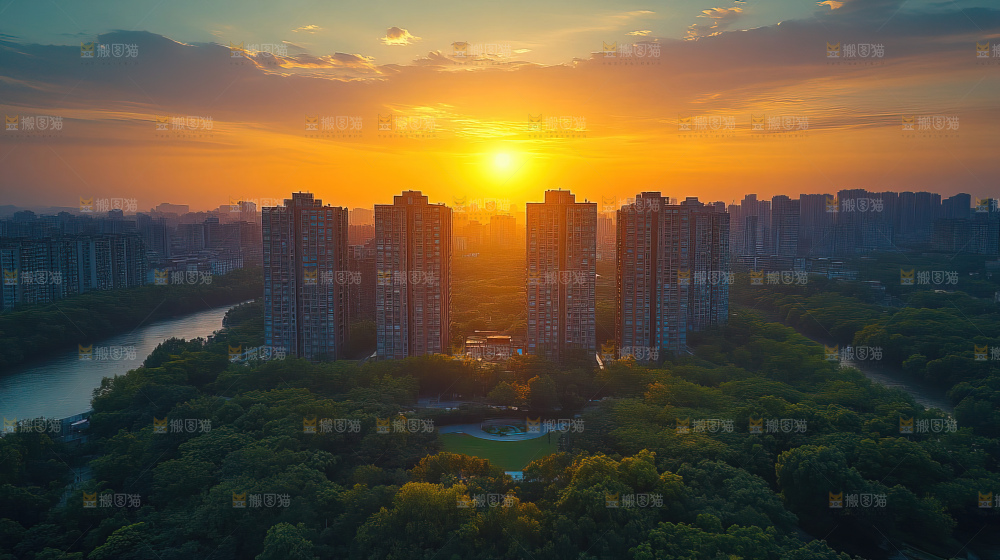 建筑都市风景房地产现代发展