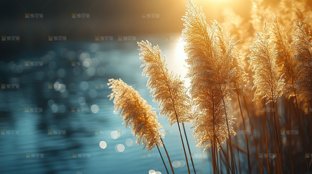 秋日芦苇自然风景合集