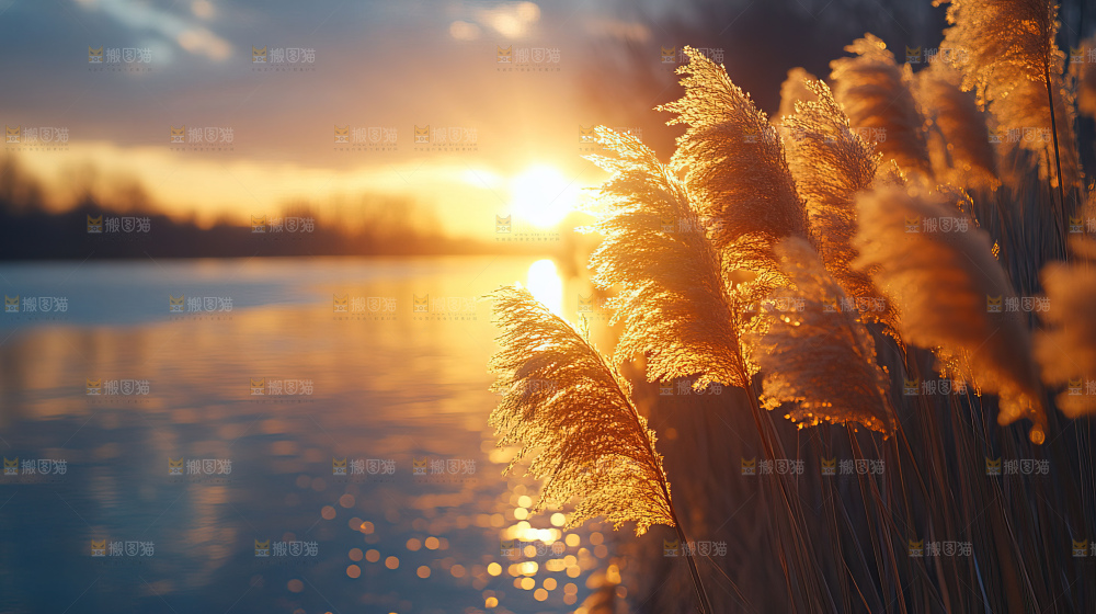 秋日芦苇自然风景合集