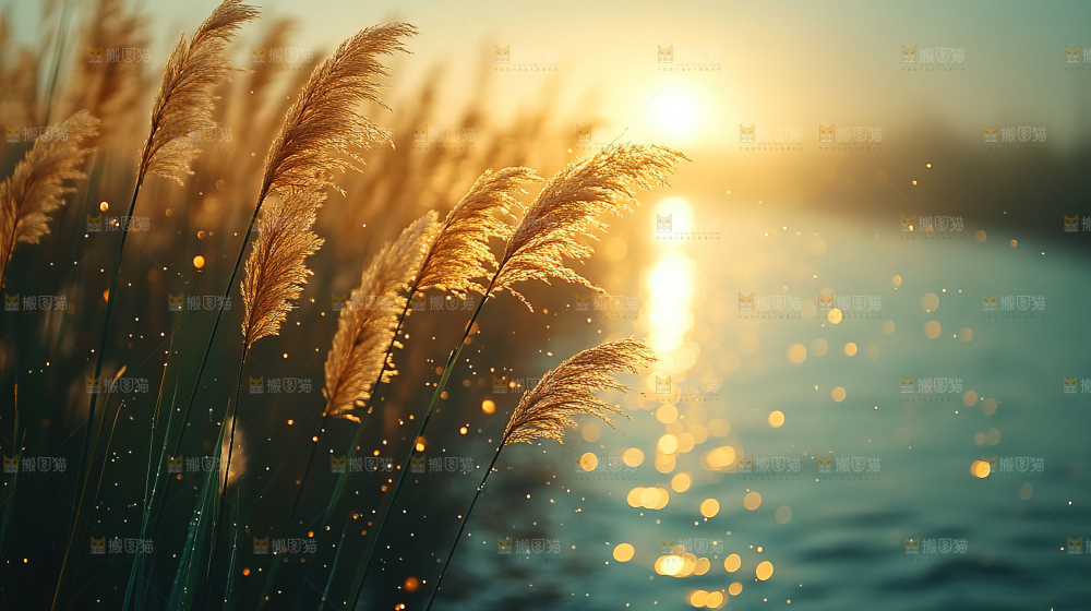 秋日芦苇自然风景合集