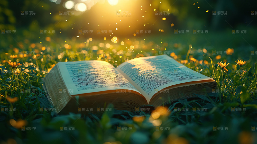 阅读书页自然智慧静物空镜