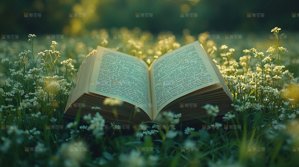 阅读书页自然智慧静物空镜