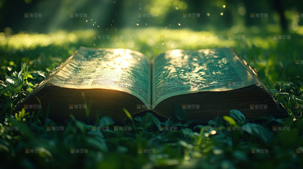 阅读书页自然智慧静物空镜
