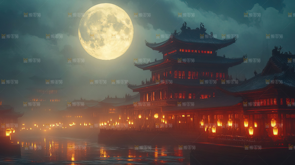 中秋赏月满月神秘传统人文