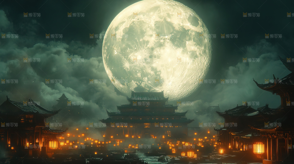 中秋赏月满月神秘传统人文