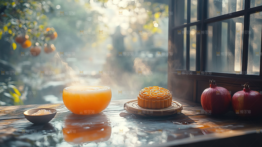 中秋节场景月饼传统文化