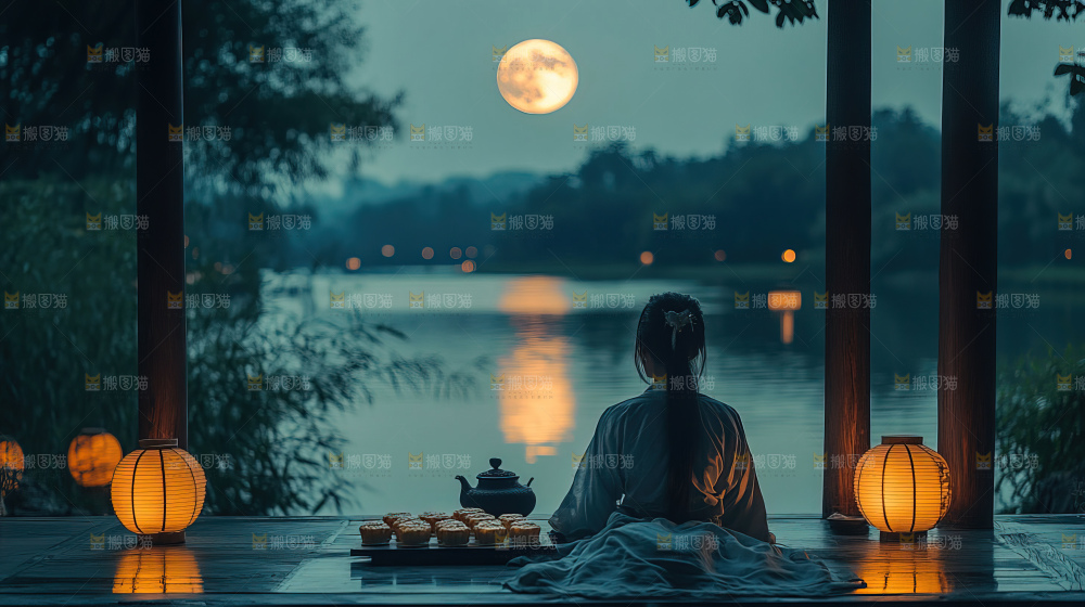 中秋赏月满月神秘传统人文