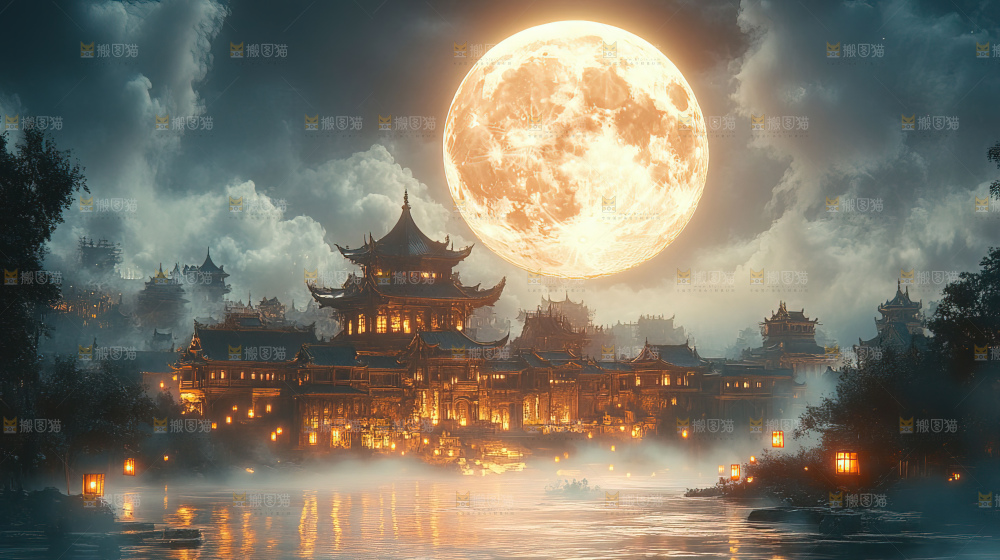 中秋赏月满月神秘传统人文