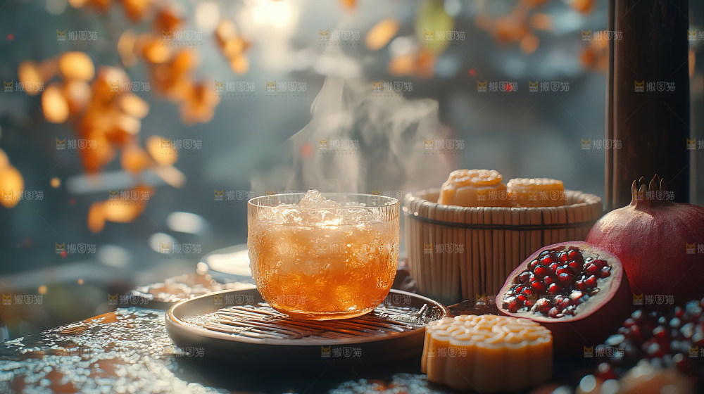 中秋节场景月饼传统文化