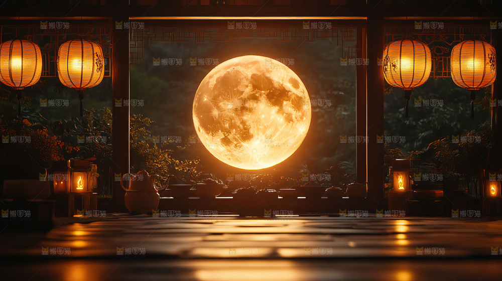 中秋赏月满月神秘传统人文