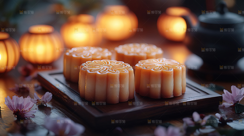 中秋节场景月饼传统文化
