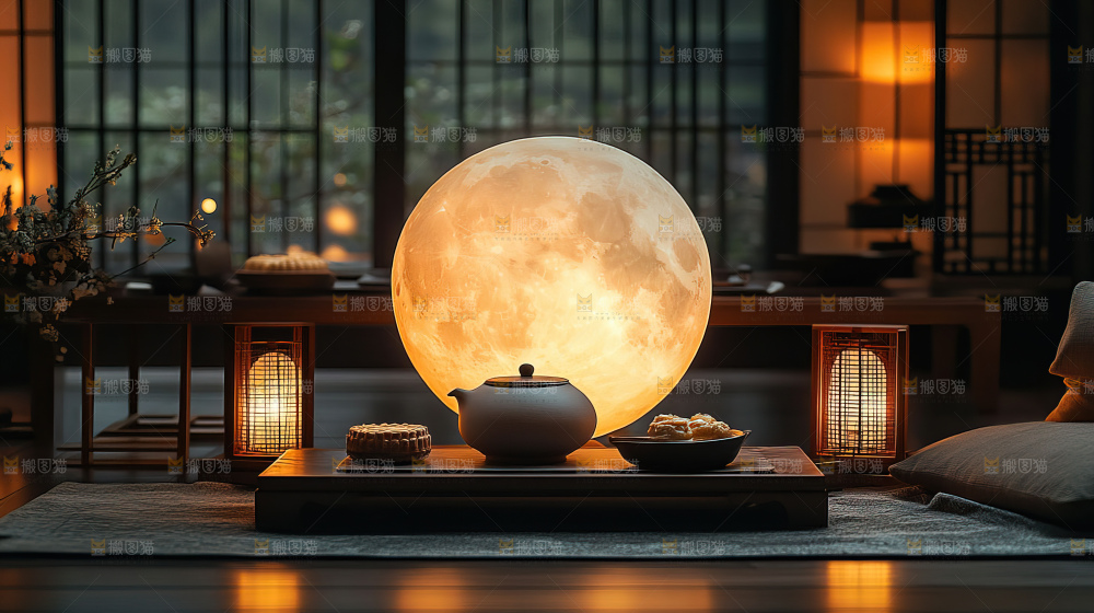 中秋节场景月饼传统文化