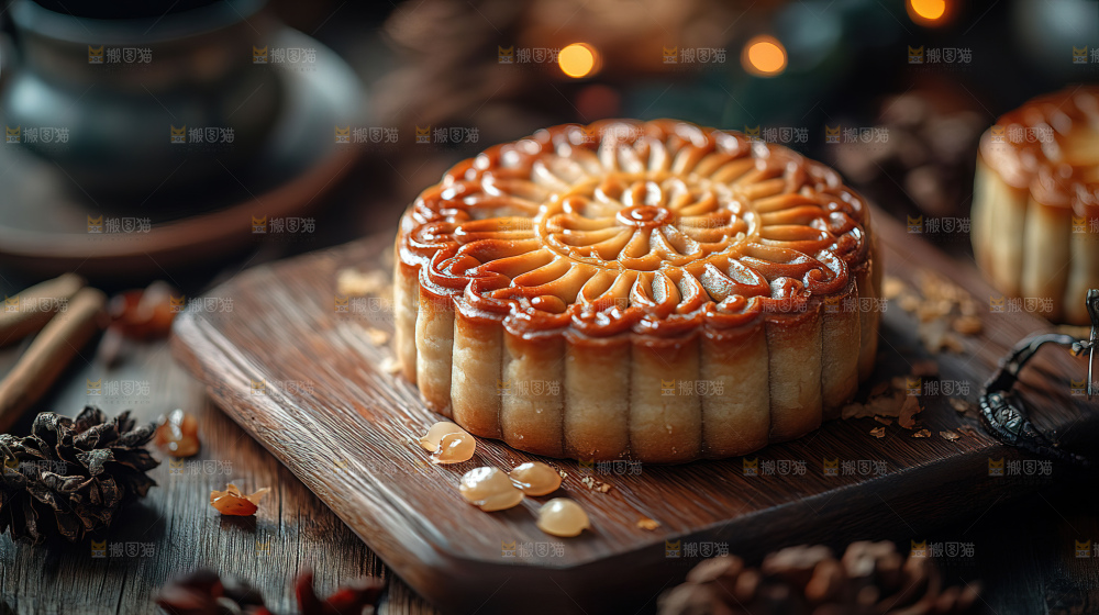 中秋节场景月饼传统文化