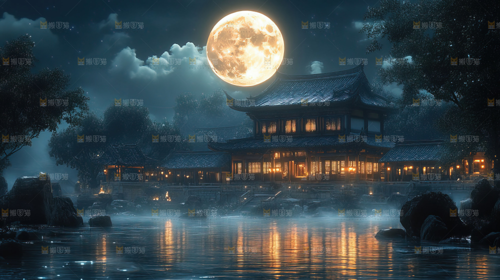 中秋赏月满月神秘传统人文