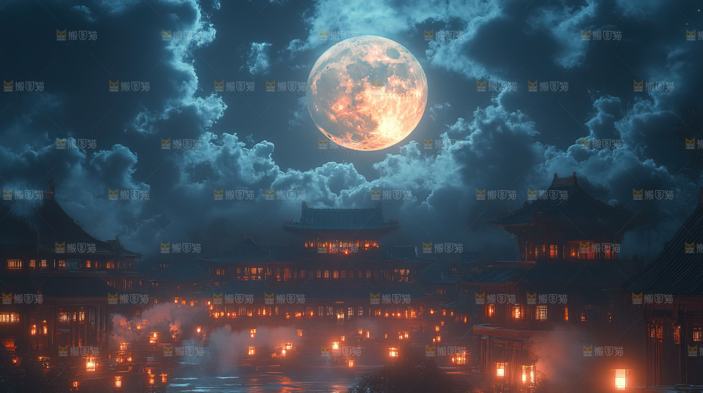 中秋赏月满月神秘传统人文