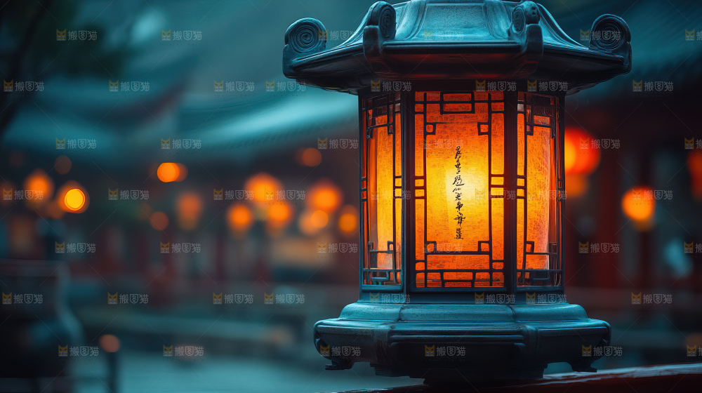 中式传统花灯喜庆节日