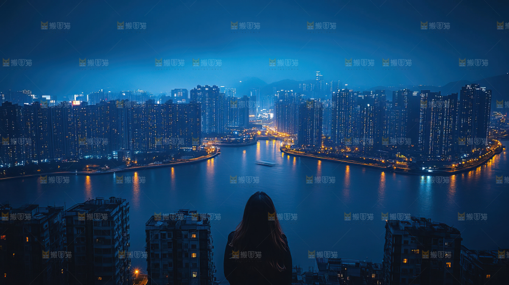 万家灯火城市夜景经济发展