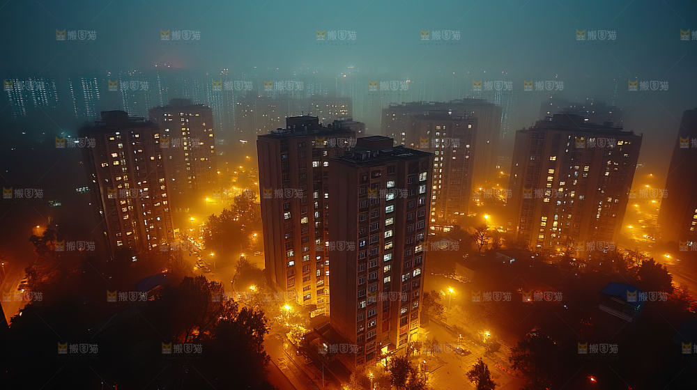 万家灯火城市夜景经济发展