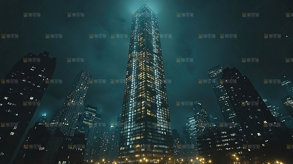 万家灯火城市夜景经济发展