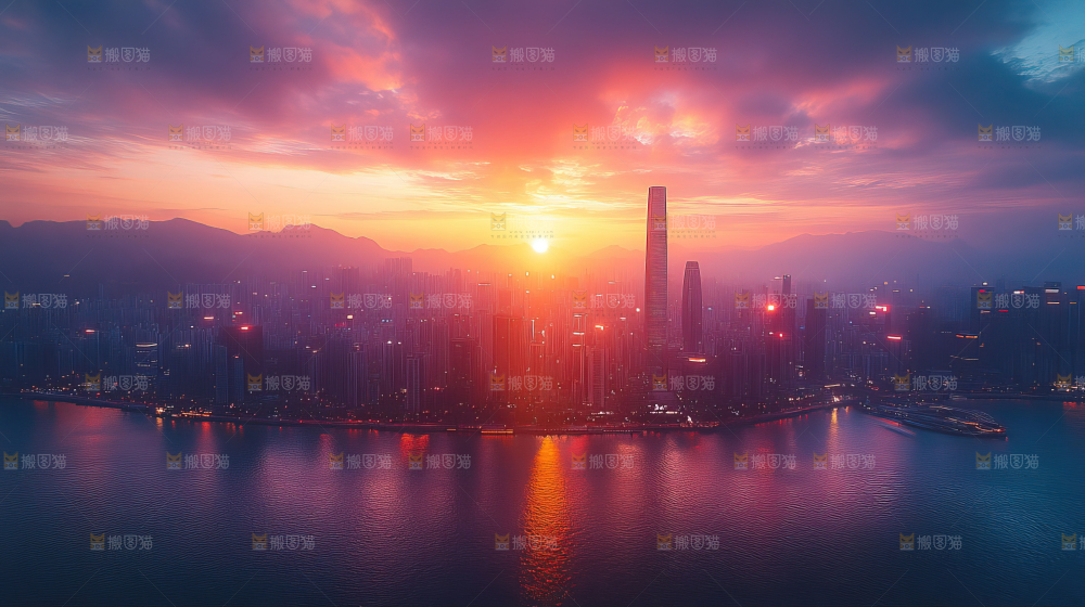 万家灯火城市夜景经济发展