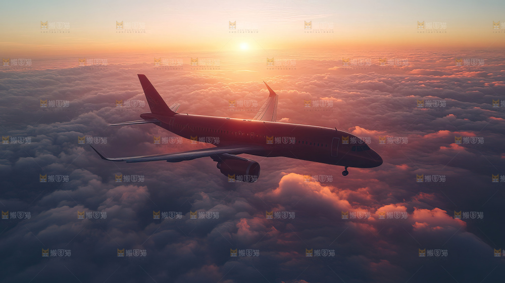 飞机离开地面飞向天空