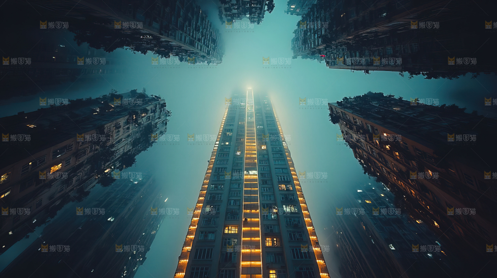 万家灯火城市夜景经济发展