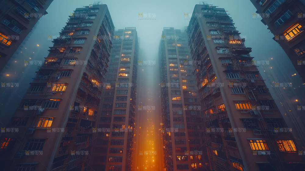 万家灯火城市夜景经济发展