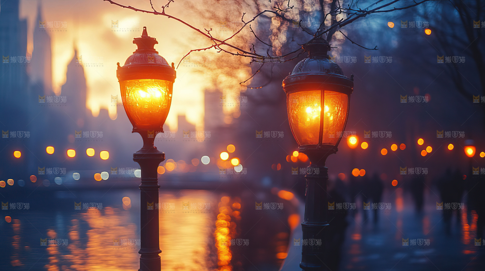 万家灯火城市夜景经济发展