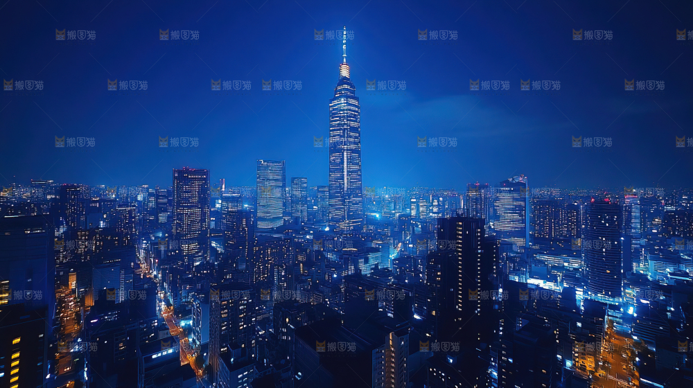 万家灯火城市夜景经济发展