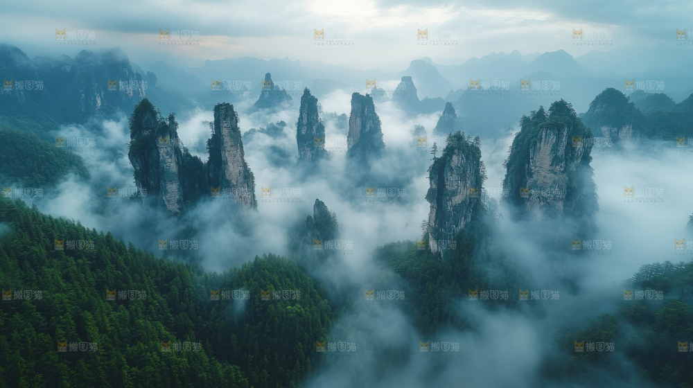 石林 云海 自然景观 大美中国