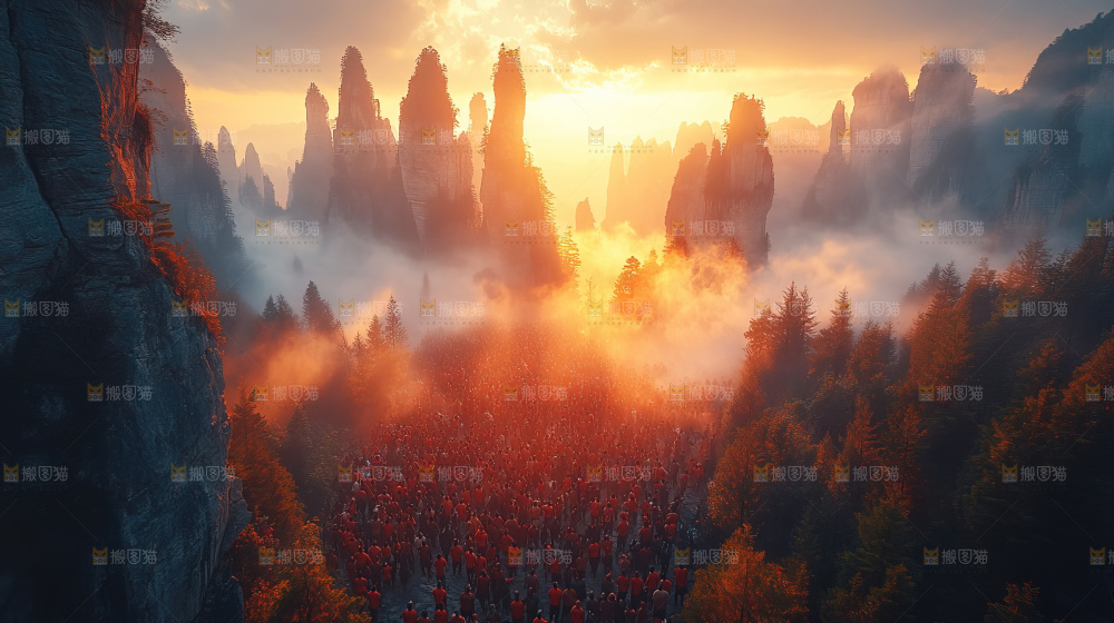 石林 云海 自然景观 大美中国