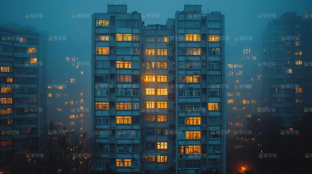 万家灯火城市夜景经济发展