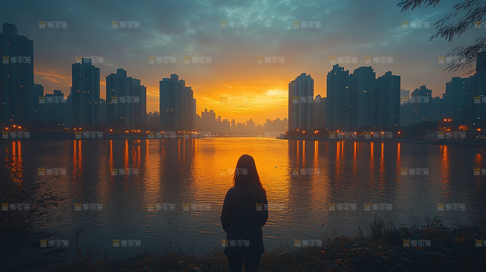 万家灯火城市夜景经济发展