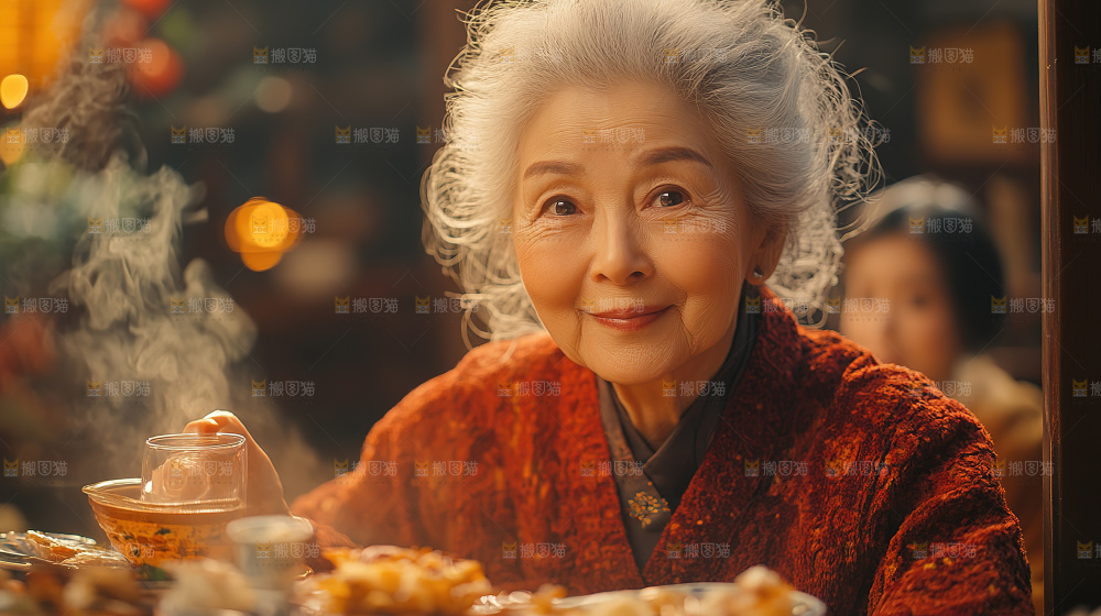 团圆喜庆美食中秋人物