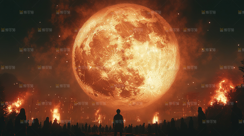 月球 月亮  赏月 夜空 中秋月亮