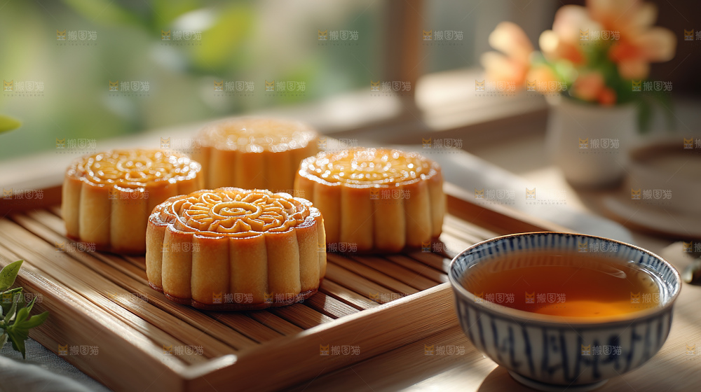 月饼 糕点 中秋 赏月