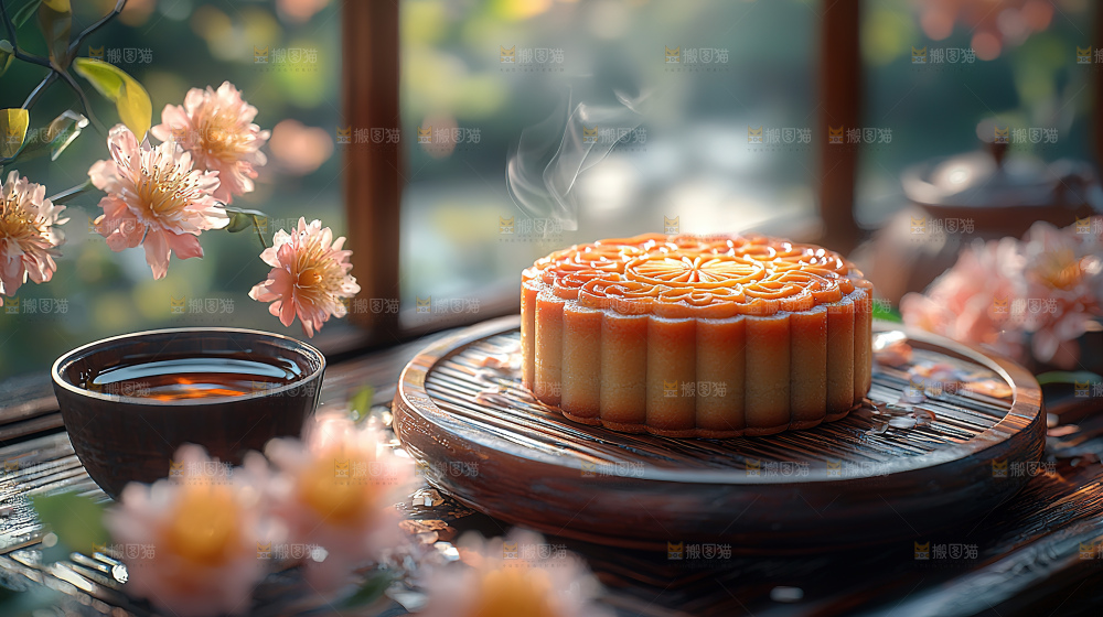 月饼糕点中秋赏月传统节日