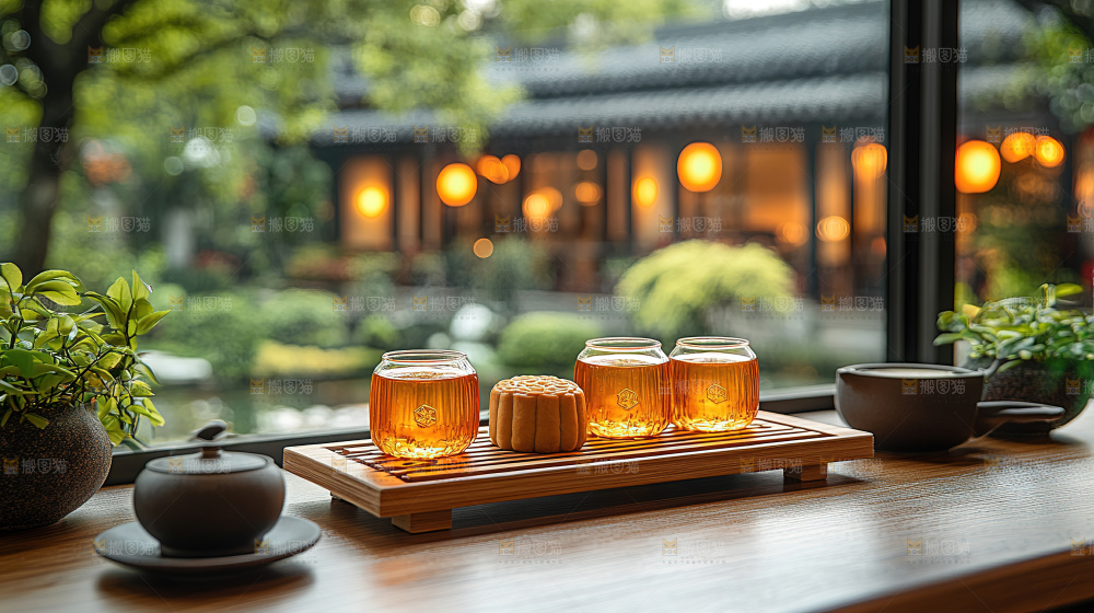 月饼糕点中秋赏月传统节日