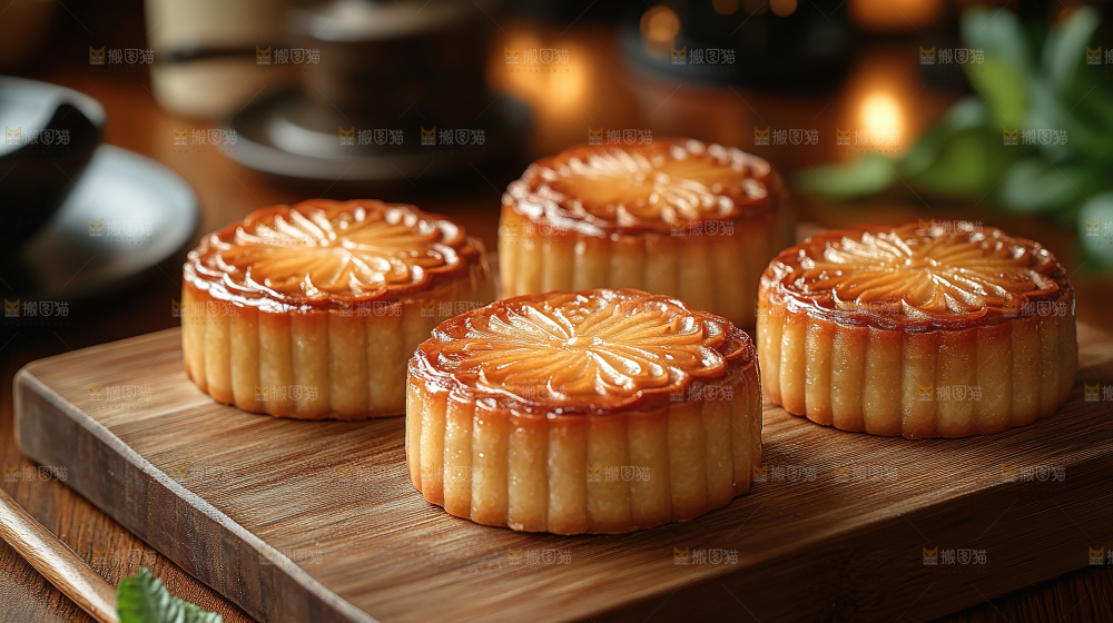 月饼糕点中秋赏月传统节日